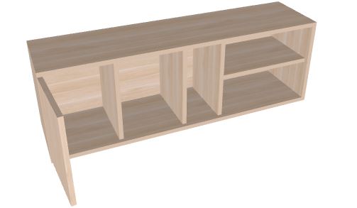 Полка навесная (лев/прав) Альфа 1020x250x340мм