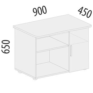 Тумба с дверкой Лидер 900x450x650 мм
