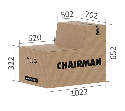 Кресло руководителя CHAIRMAN 424 WD Кожа