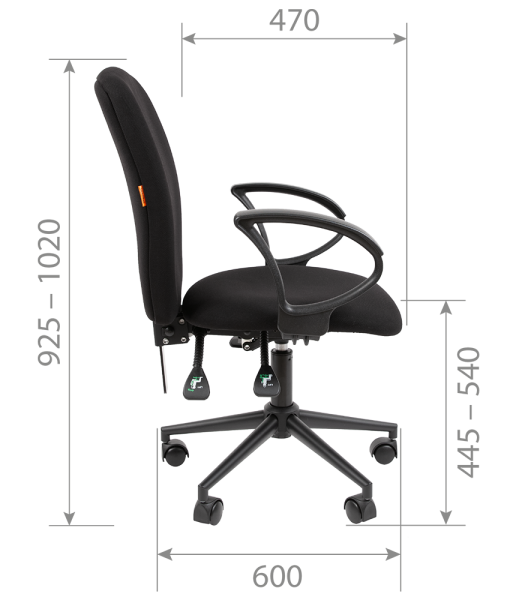 Кресло оператора  CHAIRMAN 9801 BLACK
