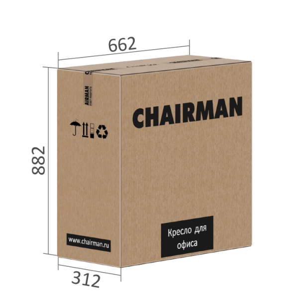 Кресло Chairman ДОМ 951 Ткань велюр