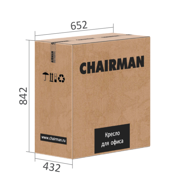 Кресло руководителя CHAIRMAN 442 Экокожа, пластик
