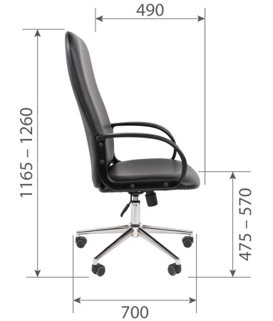 Кресло офисное CHAIRMAN 278 ЭКО черный