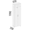 Шкаф для одежды Лидер-Престиж 650x390x1990 мм