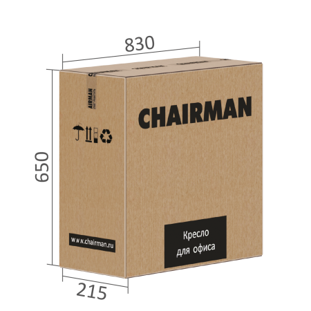 Офисное кресло Chairman 612 черная сетка, пластик